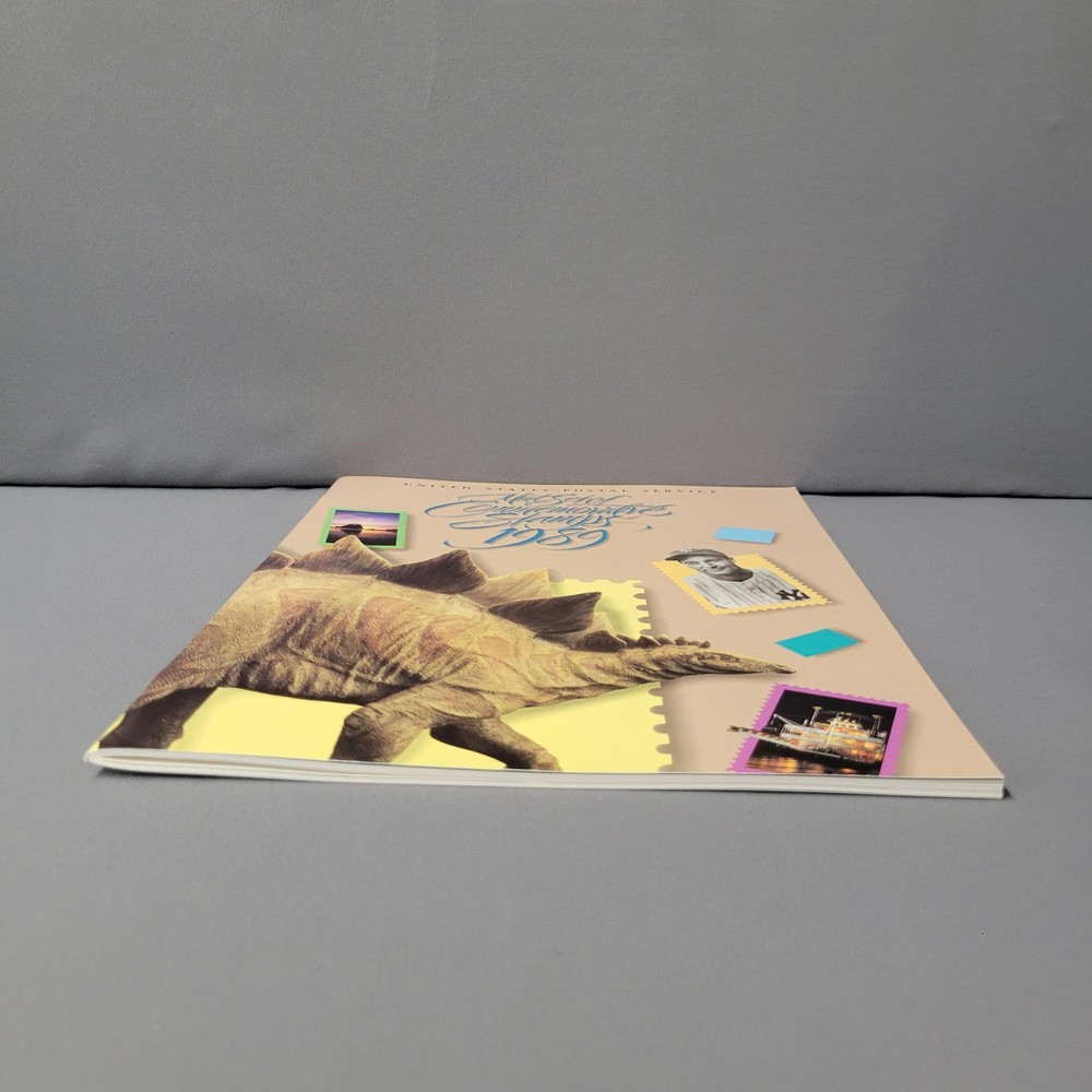 Vintage 1989 USPS Mint Commemorative Stamp Set Book Lou Gehrig Prehistoric Anima