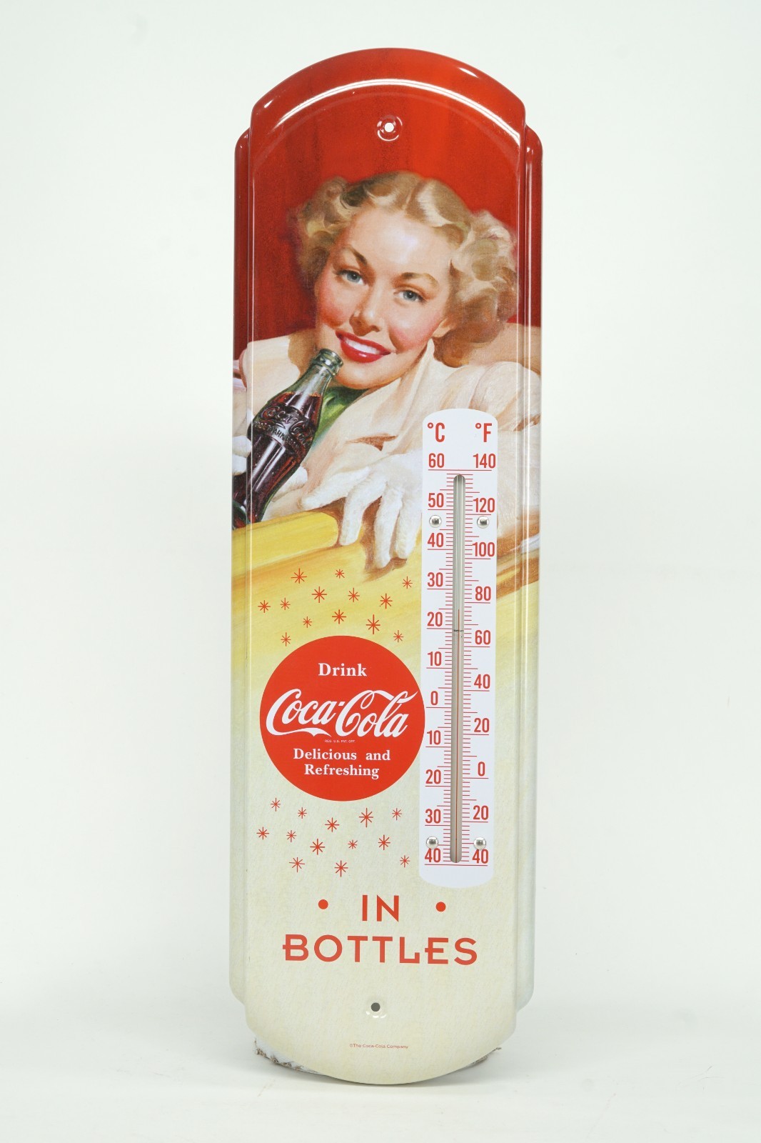 LIMITED EDITION Coca-Cola Metal Thermometer Drink Coke Pin Up Beach Girls, Women