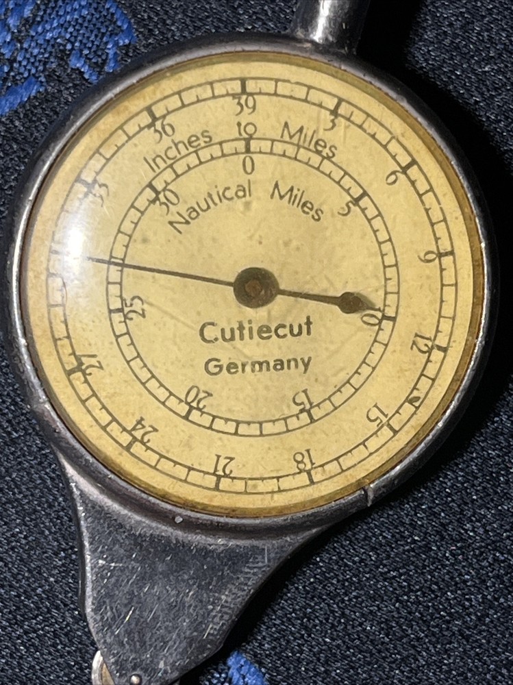 Cutiecut Germany Compass & Nautical Miles Measuring Device & Leather Case