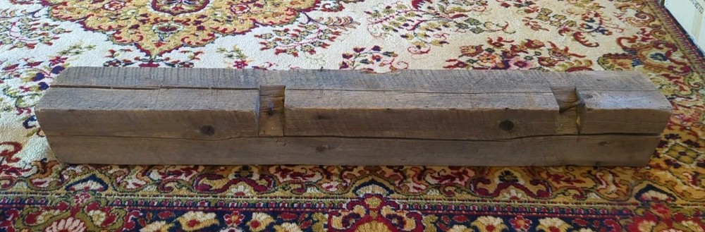 Antique Original Fireplace Mantle Beam 49"x6"x6" Solid, Rustic, Salvage