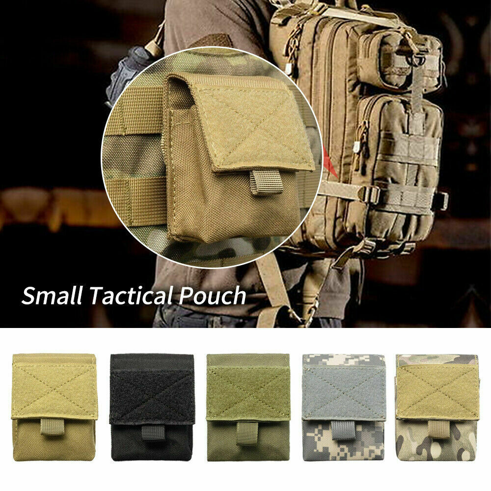 Tactical Mini Belt Pouch Multi-Purpose Small Battery Case Compact Storage Pack