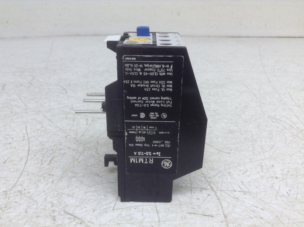 GE General Electric RTM1M 5.5-7.5 Amp Overload Relay RTM