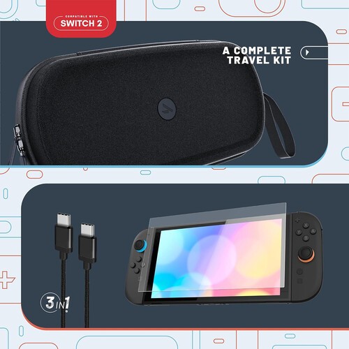 Switch 2 Accessory: Case - 4Gamers Premium Travel Kit [New ]