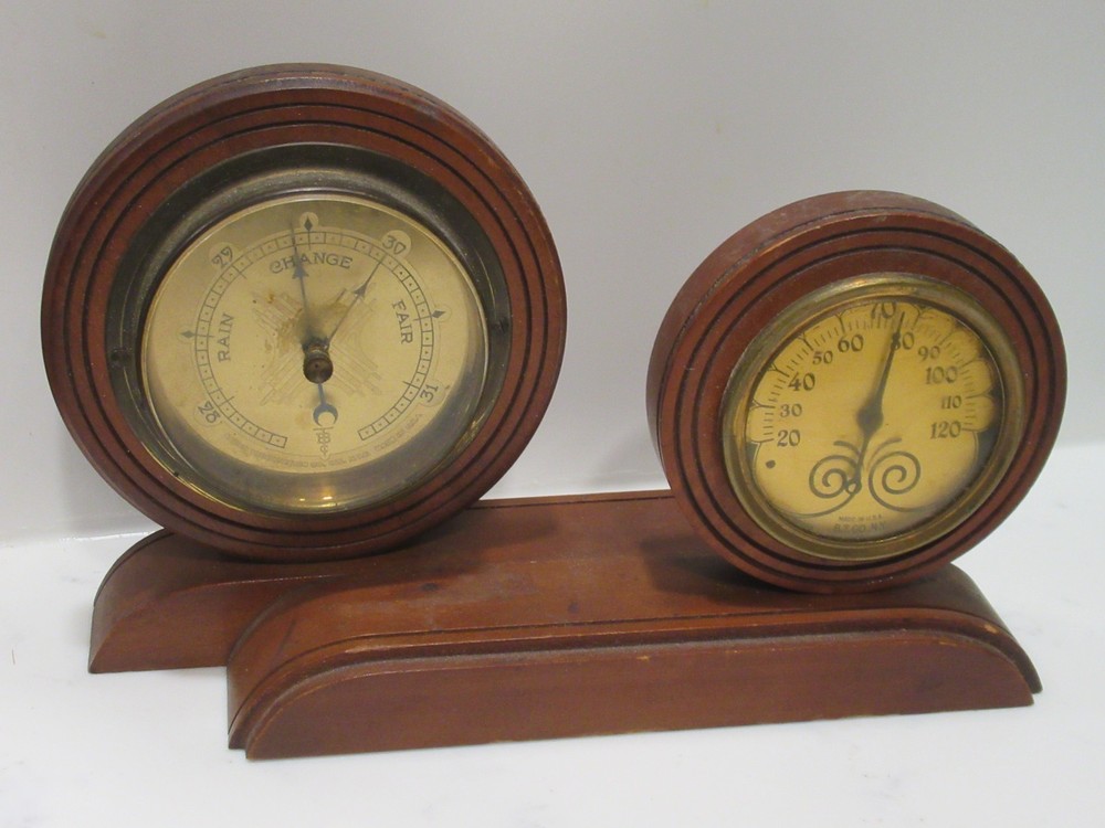 Bauer Thermometer Co. Vintage Temperature Barometer