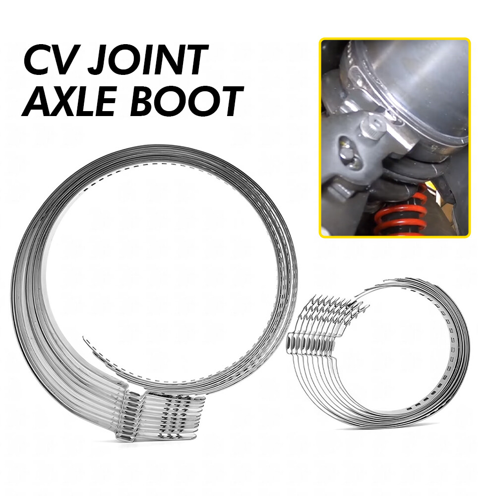 20 Pcs Adjustable Universal Axle CV Boot Joint Crimp Clamps Large + Small Kit EE
