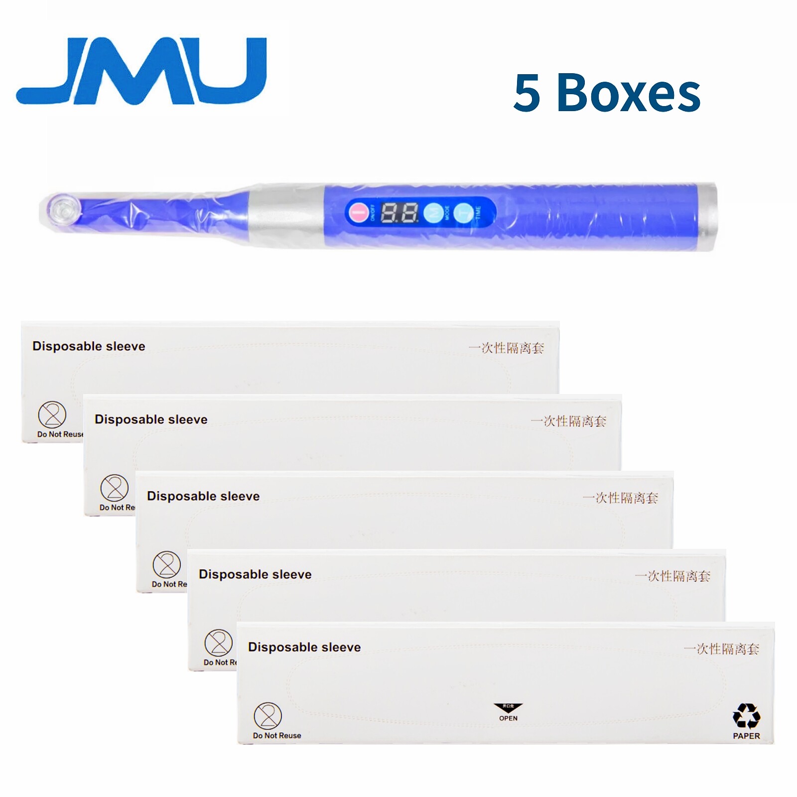 500PCS Dental PE Isolation Sleeve Cover for Woodpecker Curing Light iLed 1.5x8"