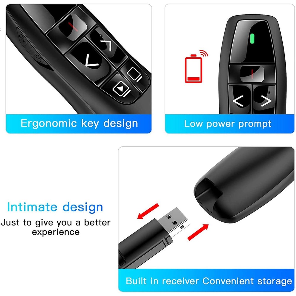 Wireless Presenter Remote Presentation Pointer Clicker Powerpoint Remote Clicker
