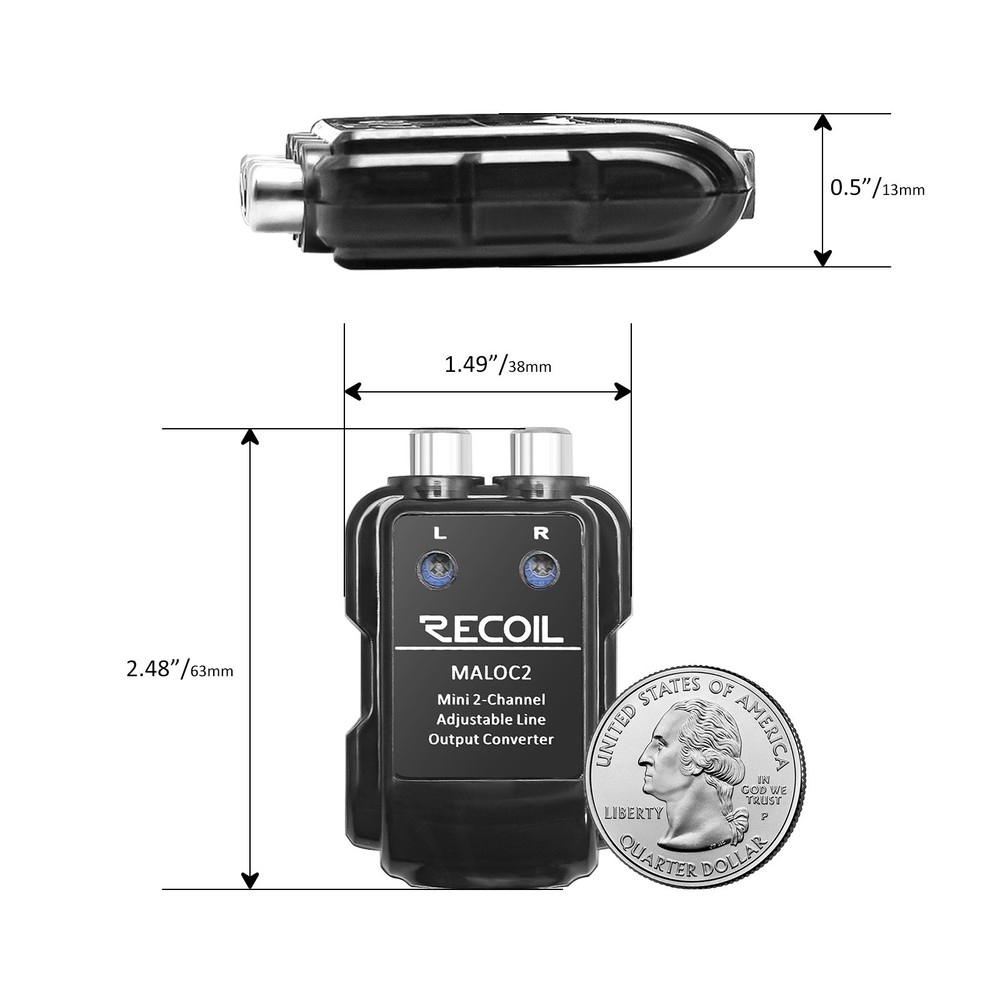 RECOIL MALOC2 2-Channel Adjustable Micro Line Output Converter