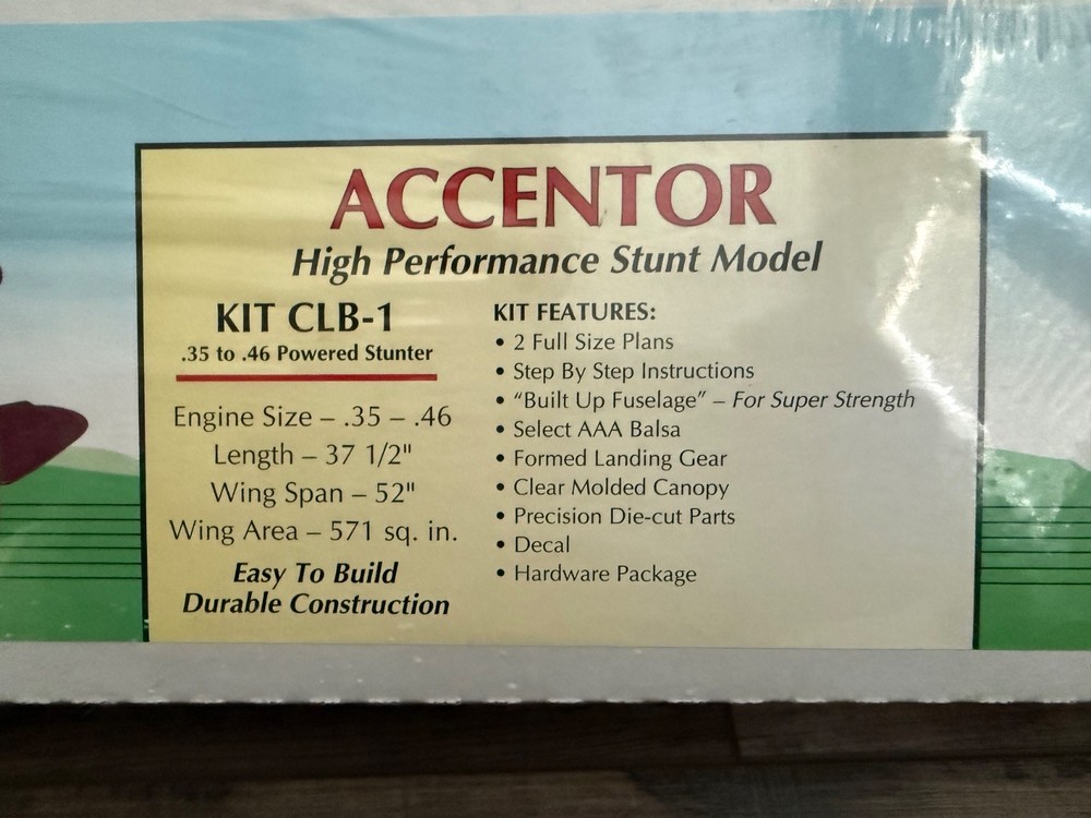 Accentor high performance Brodak line control stunt model