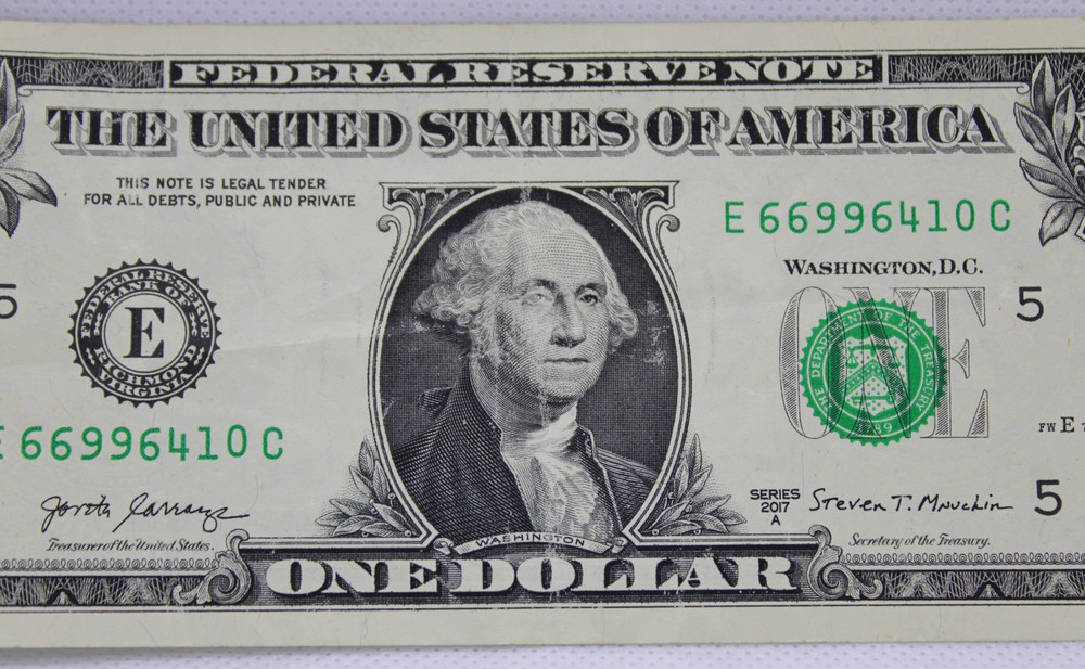 Odometer Error Note Fancy Serial Number One Dollar Bill E66996410C Triple 6s