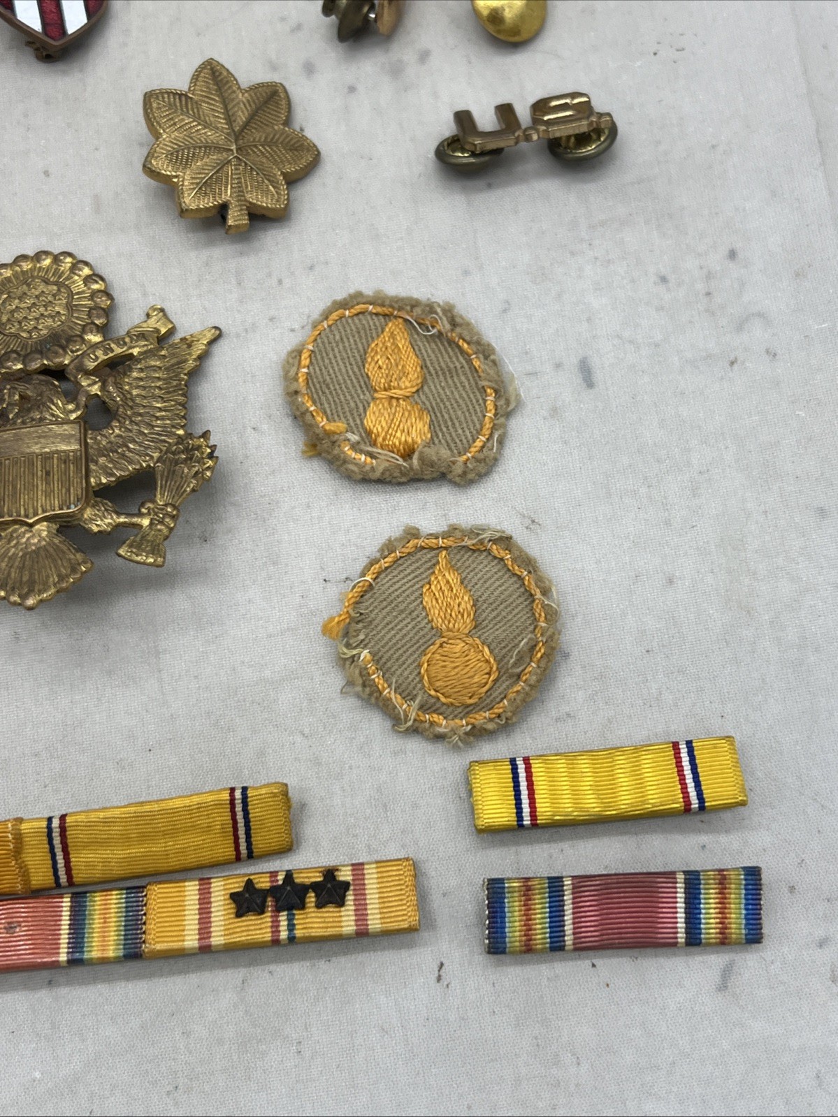 WW2 US Army Officer China Burma India Insignia Lot ROC Pin (FF470