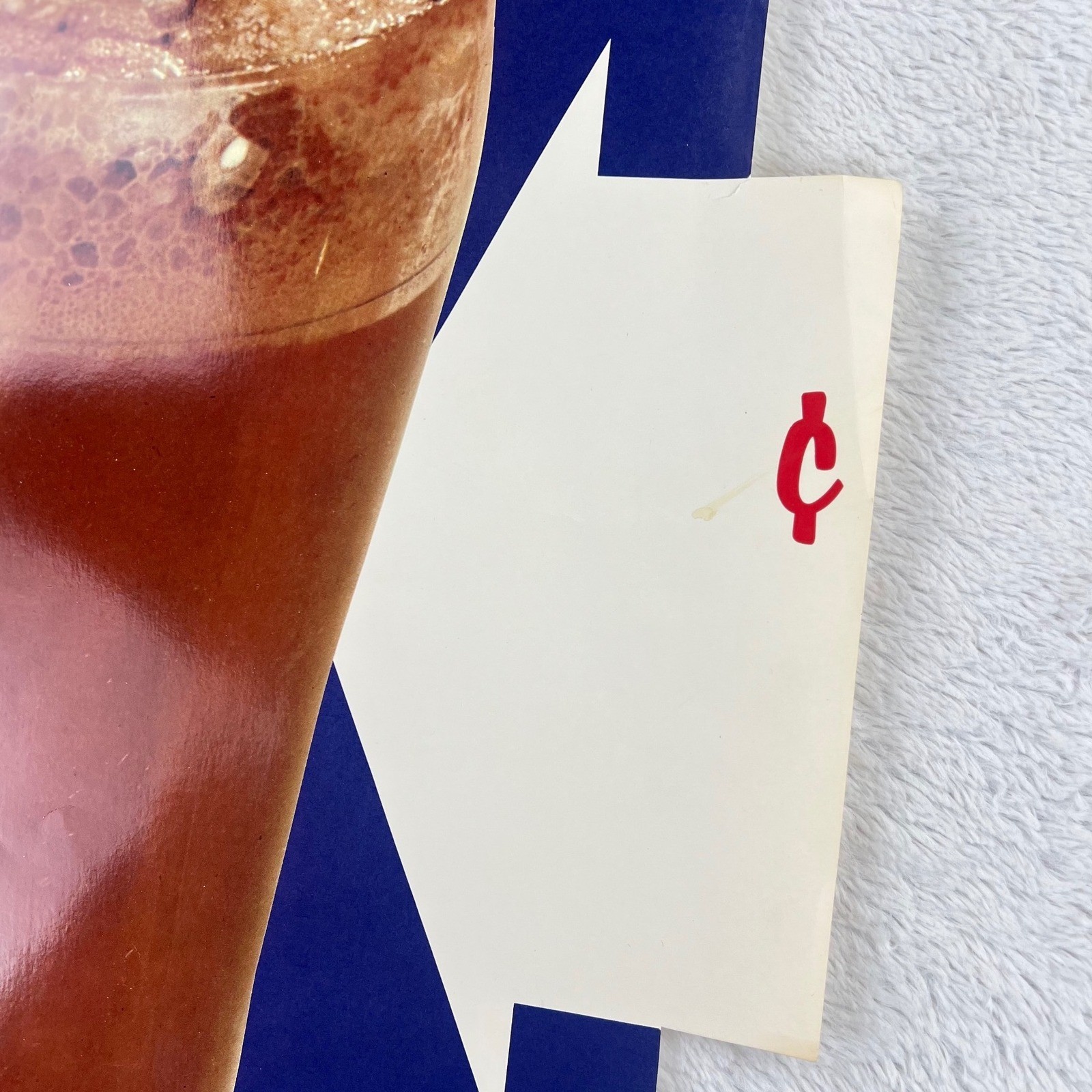 1950s Velvet Ice Cream Chocolate Vintage Diner Sign 25" Paper Soda Fountain USA