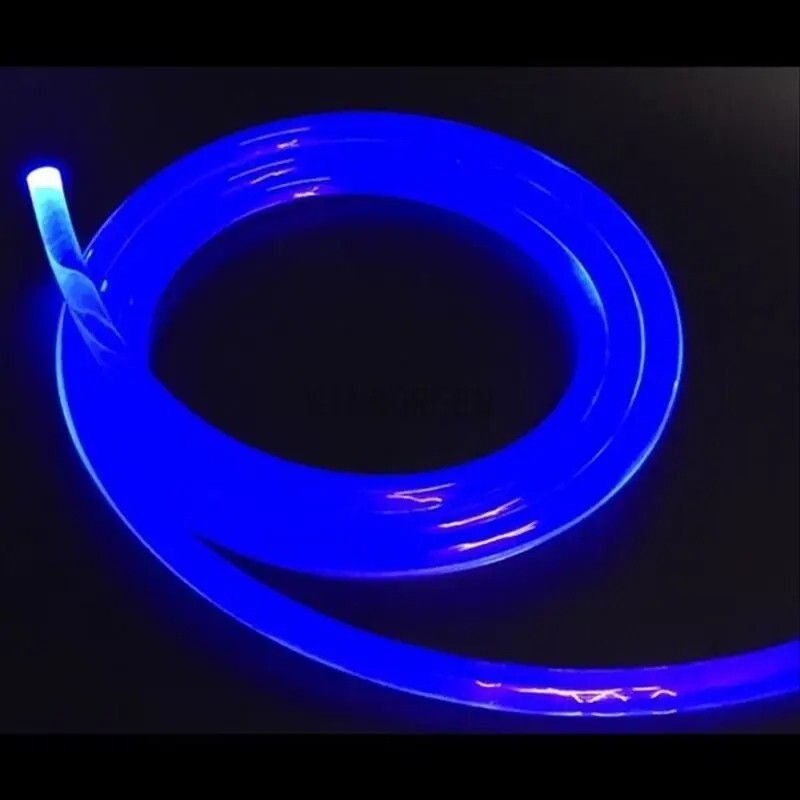 Transparent Super Bright Solid Core Side Glow Optic Fiber 1.5~12mm Thick Cable