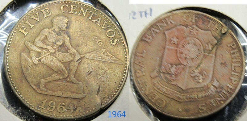 PHILIPPINES 5 CENTAVOS 1964