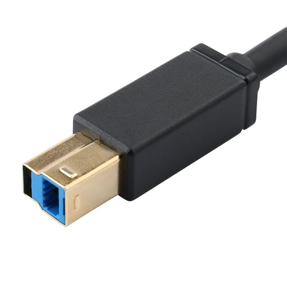 DTECH 6 ft Printer Cable USB to b Cord Type A 3.0 Square End 6ft, Black