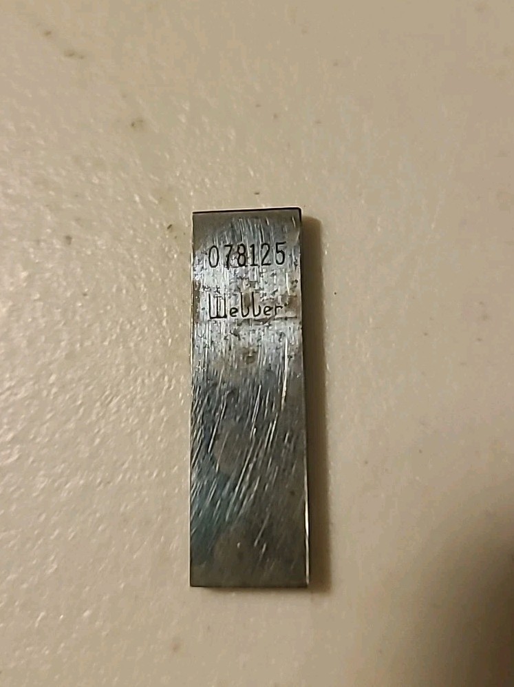 078125 Rectangular Steel Gage Block. WEBBER