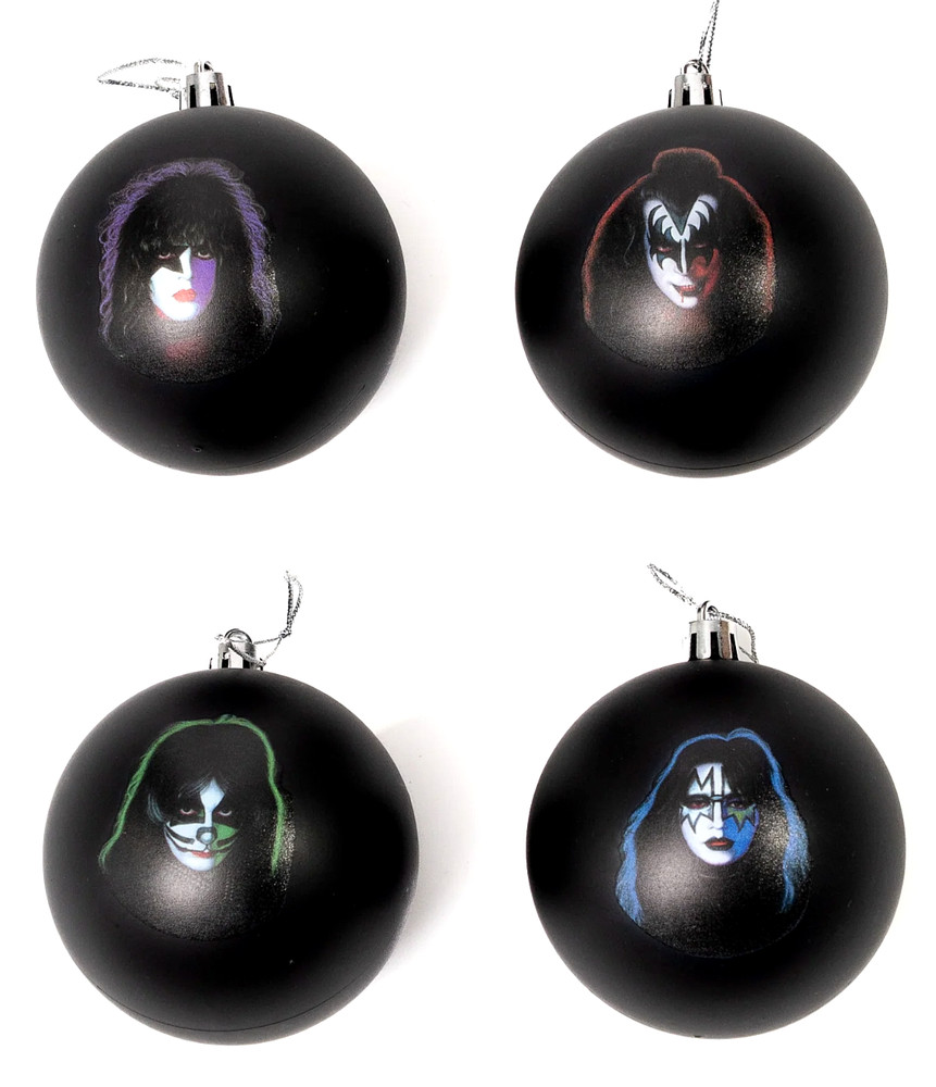 KISS Ornament Box Set - 4 ornaments Solo Albums artwork NEW Ace Peter Gene Paul