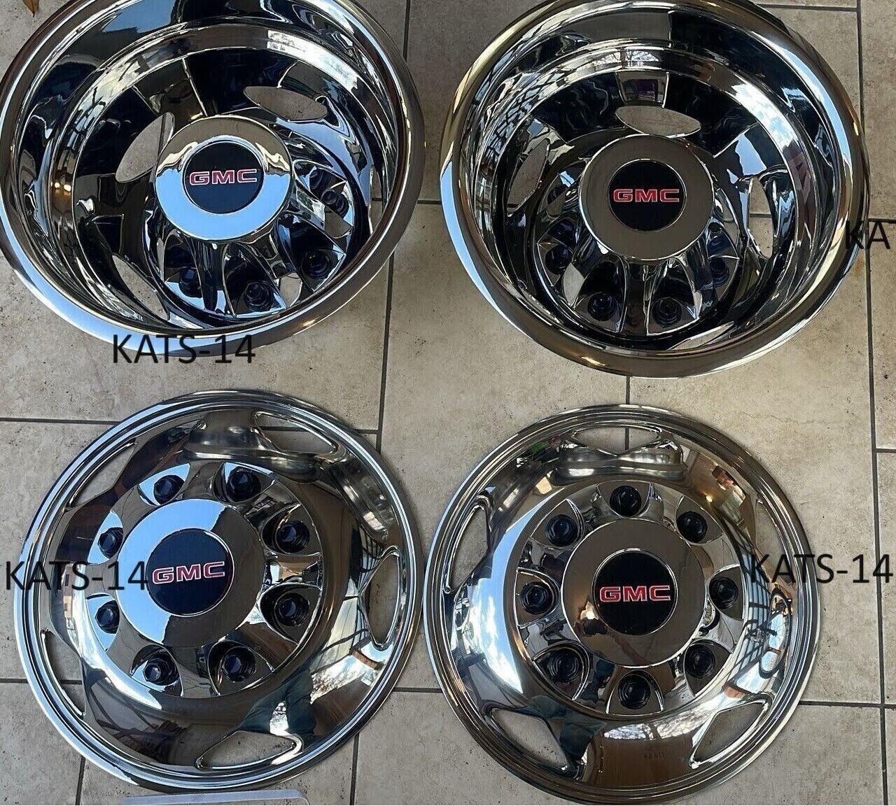 Wheel Simulator Set for 2011~Current Sierra 3500HD 17" Stainless Steel Dually