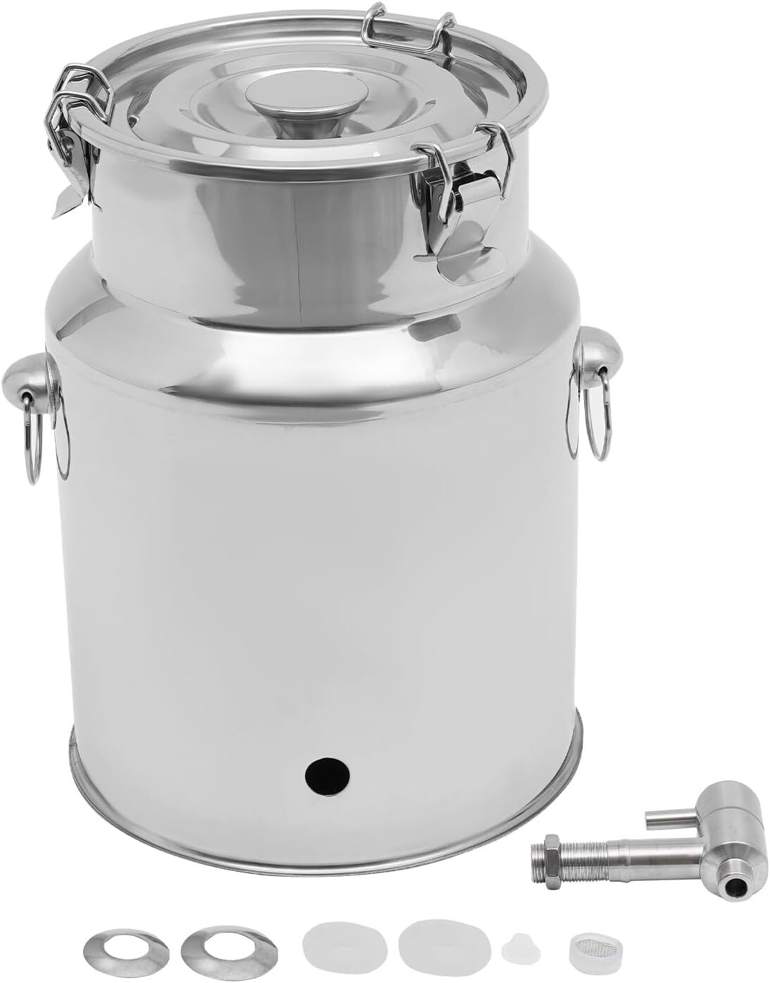 10L/2.64Gallon Milk Can with Faucet&Sealed Lid, Heavy Duty Bucket Bottle