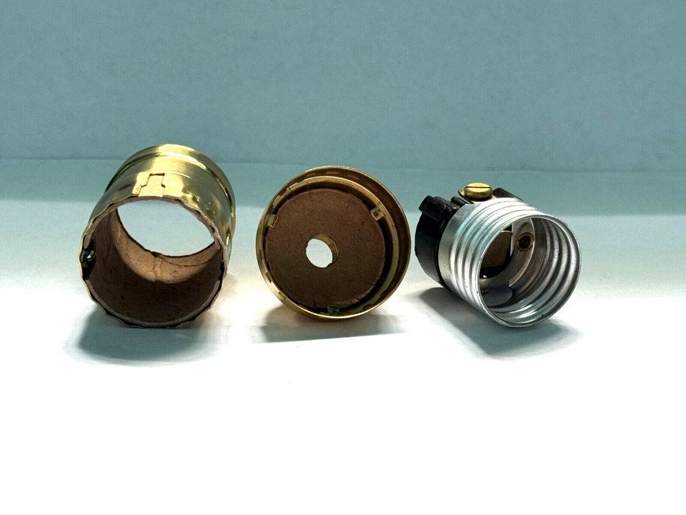 New Solid Brass Short Keyless Early Electric Industrial Style Lamp Socket