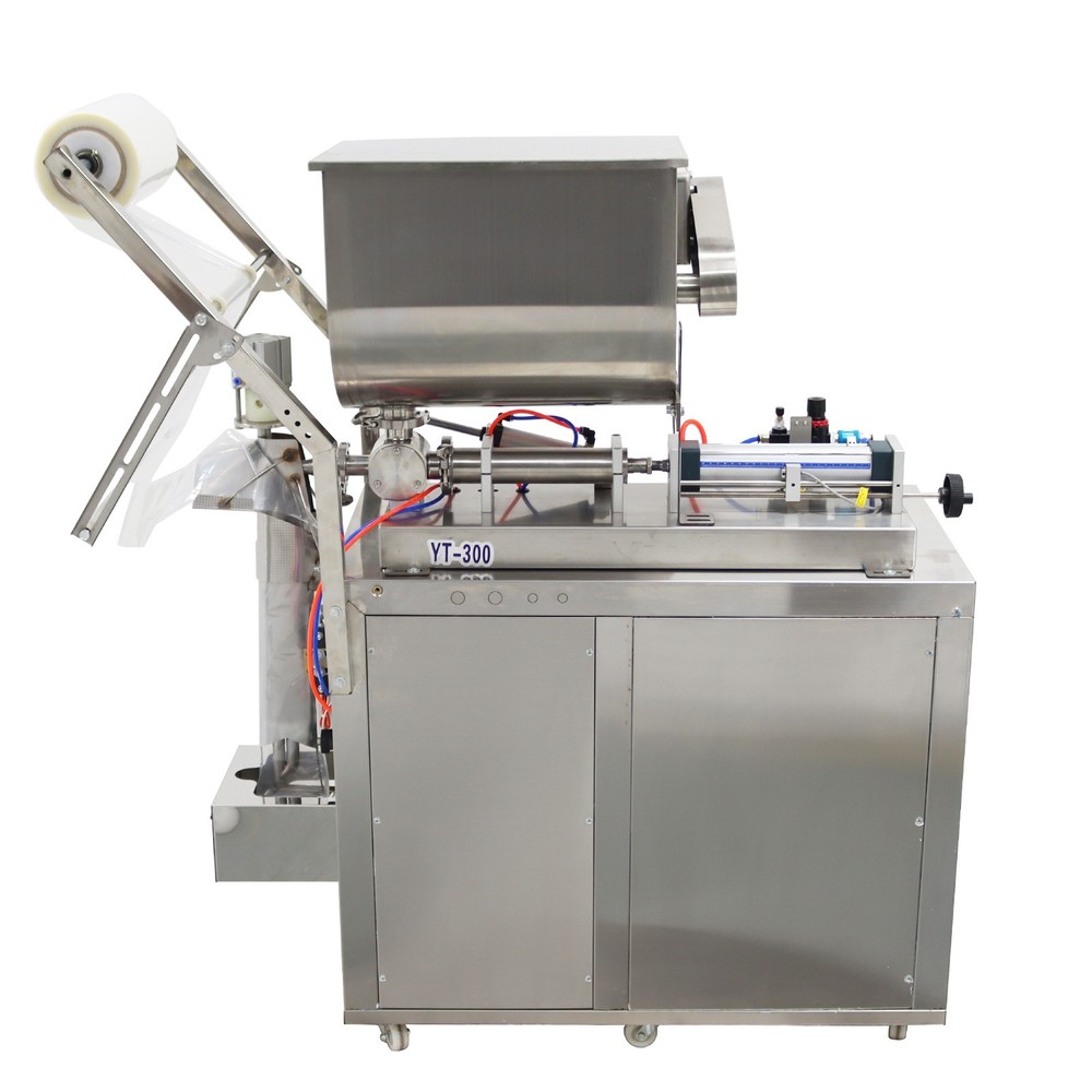 Floor-type Auto Liquid Paste Subpackage Machine W/Mixer Hopper Quantitative Fill