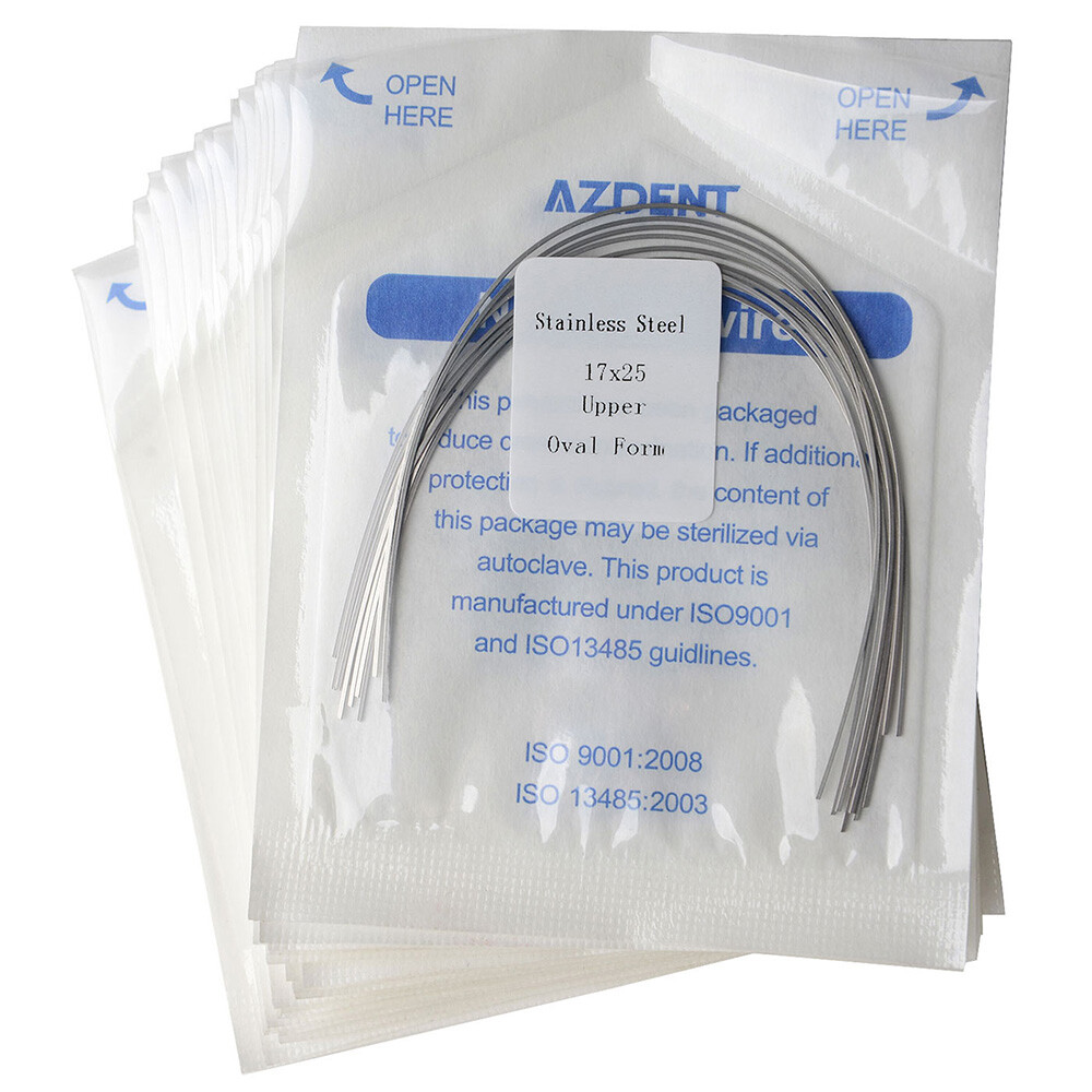 AZDENT Dental Orthodontic Stainless Steel Rectangular Arch Wires Ovoid Form All