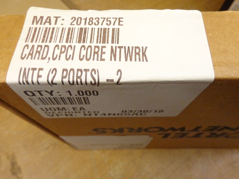 NEW (open box) NORTHERN TELECOM CORE NETWORK INTERFACE CARD NT4N65AC