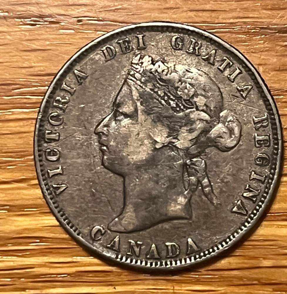 Canada 1872-H   25c Quarter  , Fine ,  Scarce date & grade