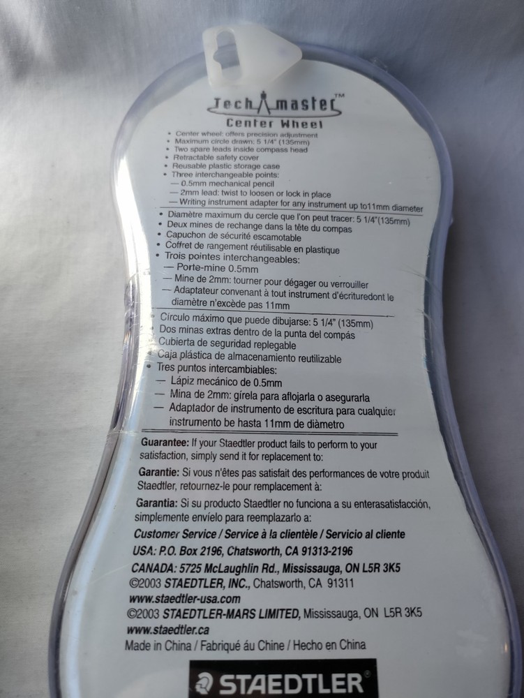 VINTAGE STAEDTLER TECH MASTER CENTER WHEEL - COMPASS DRAFTING - NEW