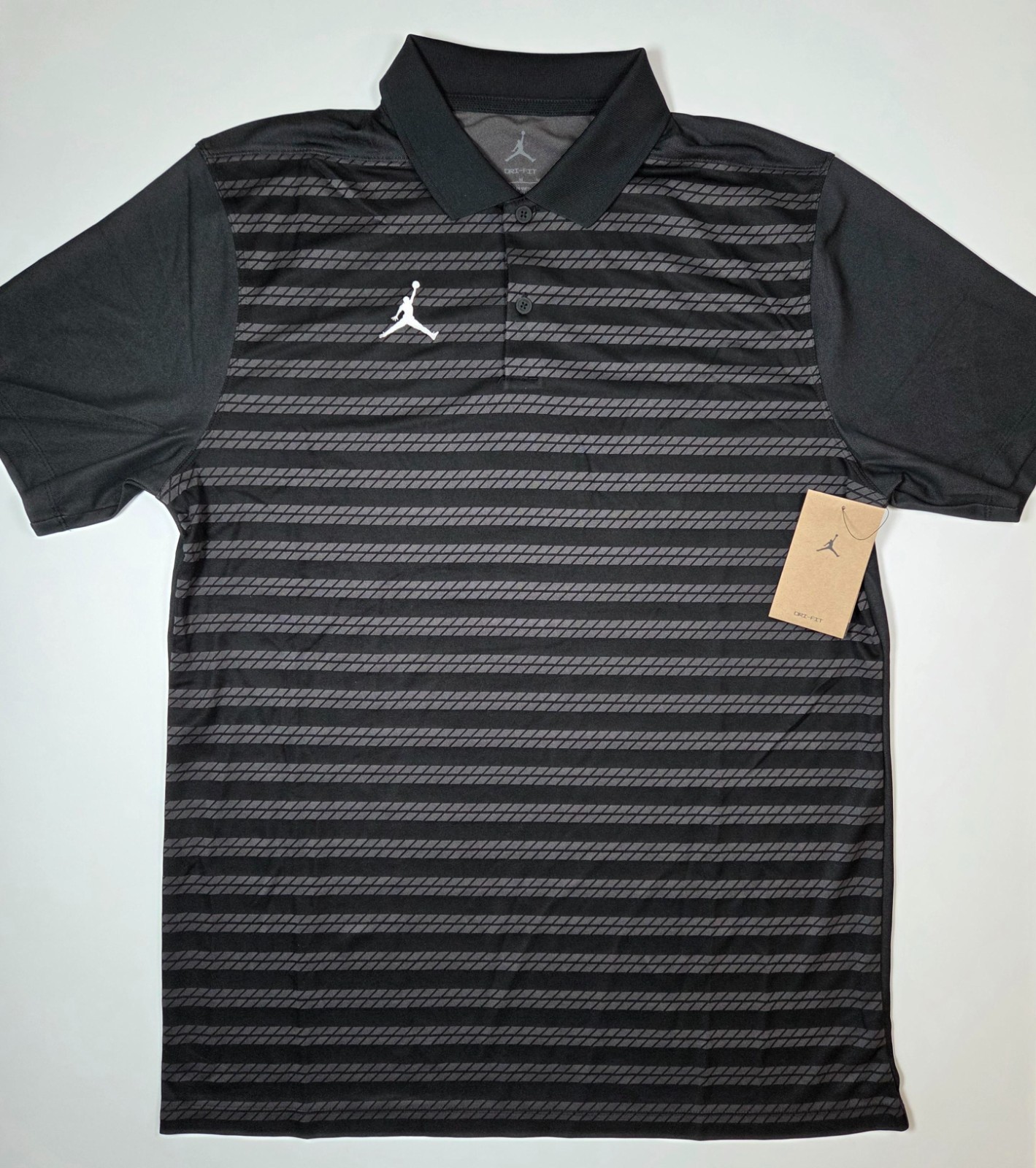 JORDAN DRI-FIT VICTORY COACHES POLO Size XL - BLACK/ANTHRACITE/WHITE FN6924-010