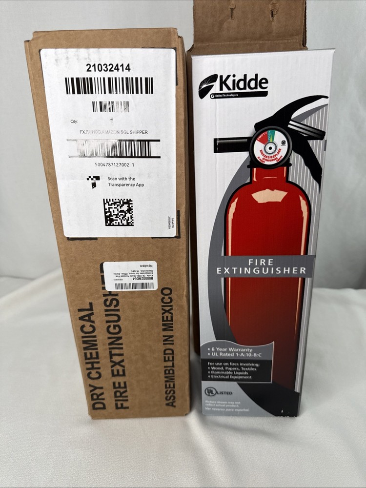 2 PC Kidde, FA110G, Multi Purpose Fire Extinguisher for Home, Office, Or Dorm