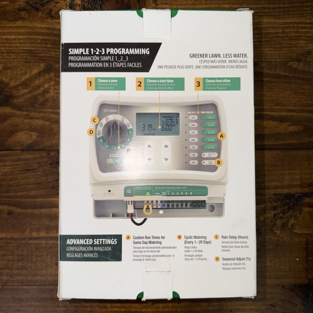 Rain Bird SST400IN Indoor Sprinkler Timer 4-Zone Controller New Easy Set Model