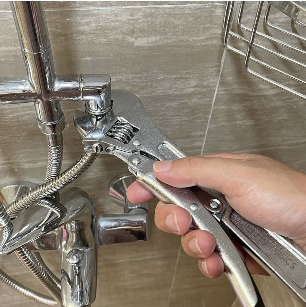 10 inch Locking Adjustable Wrench, Precision Machined, Rust Resistant