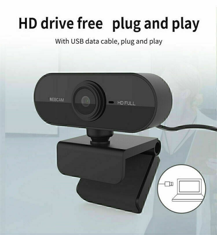 Webcam Full HD 1080P USB Web Camera Built-in Microphone PC Mac Computer Laptop