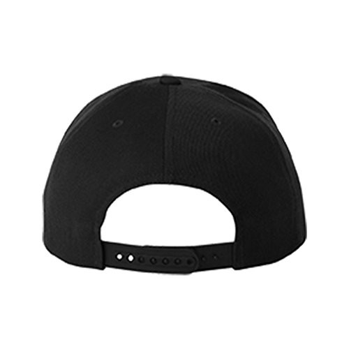Shamrock Embroidered Flat Visor Snapback Hat Black