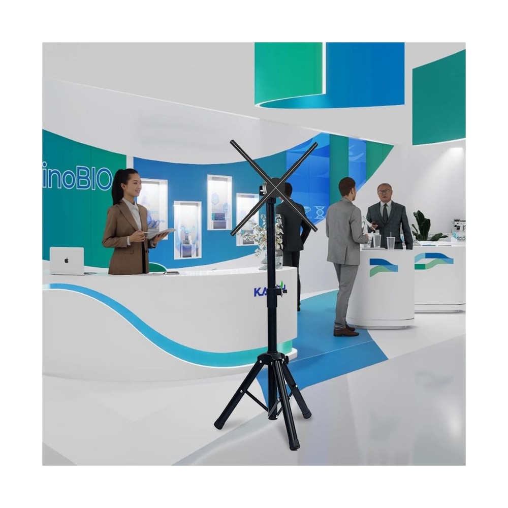 3D Holographic Fan Tripod Stand with Multi-Function Base, the Foldable Stand ...