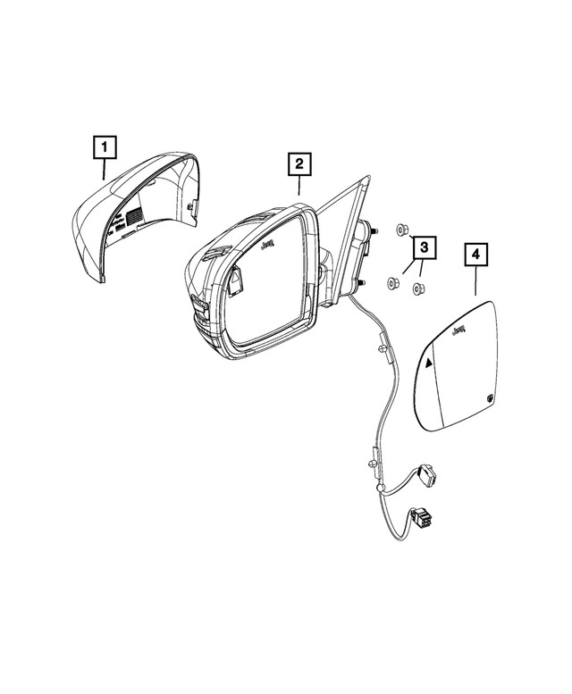 Genuine Mopar Mirror Cap Right 6LL30MBJAA