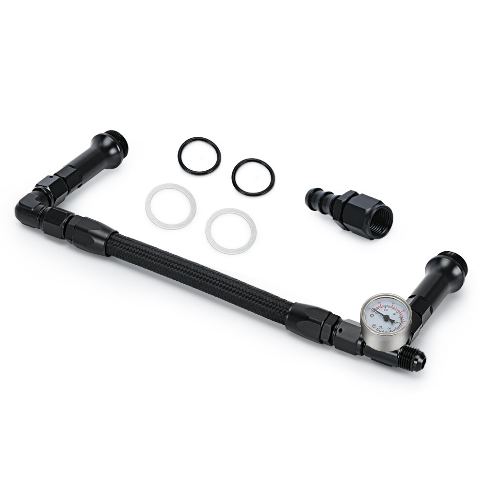 AN6 Braided Dual Feed Carb Fuel Line Double Pump for 4150 Holley Carburetor