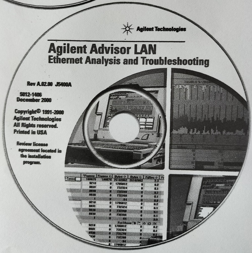 J5400A CD Software Agilent Advisor LAN Interactive Training Course WIN 10 TESTED
