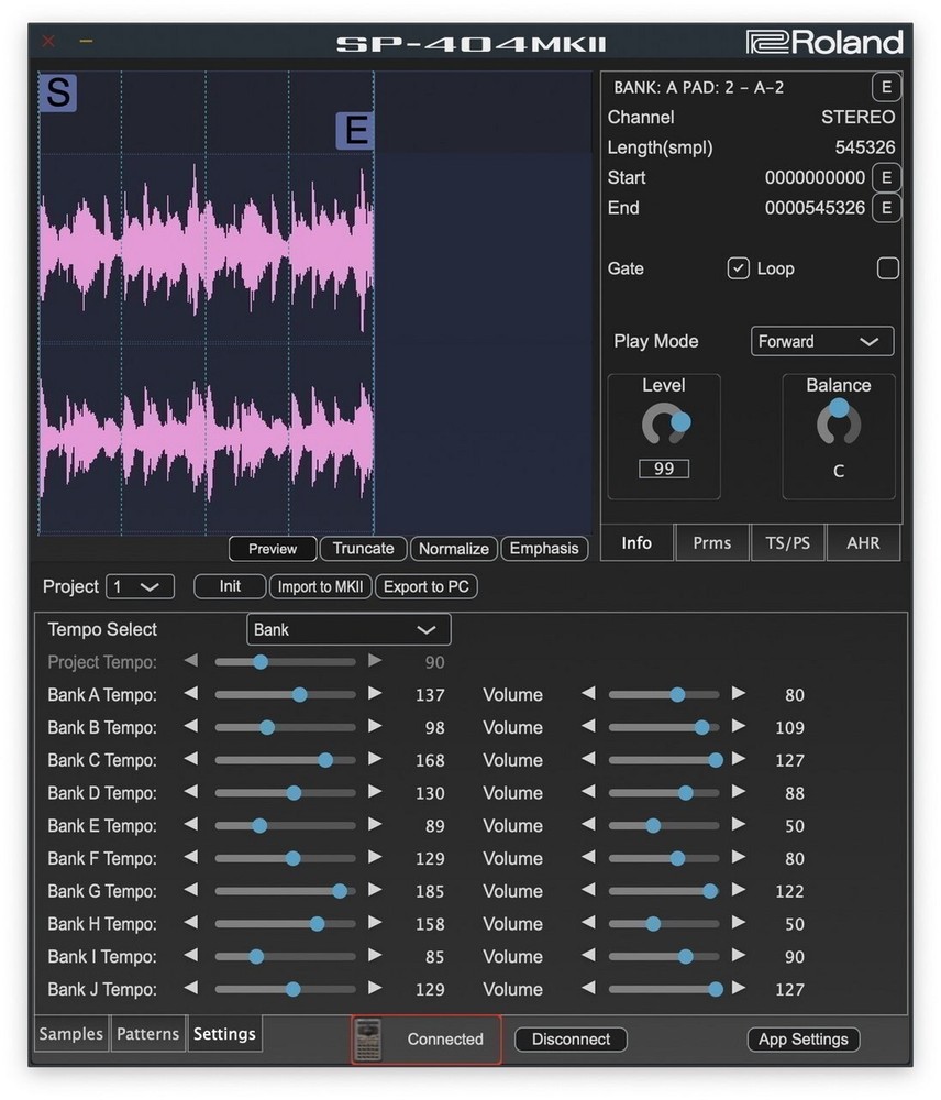 Roland SP-404MKII Sampler Beatmaking Machine W/Box