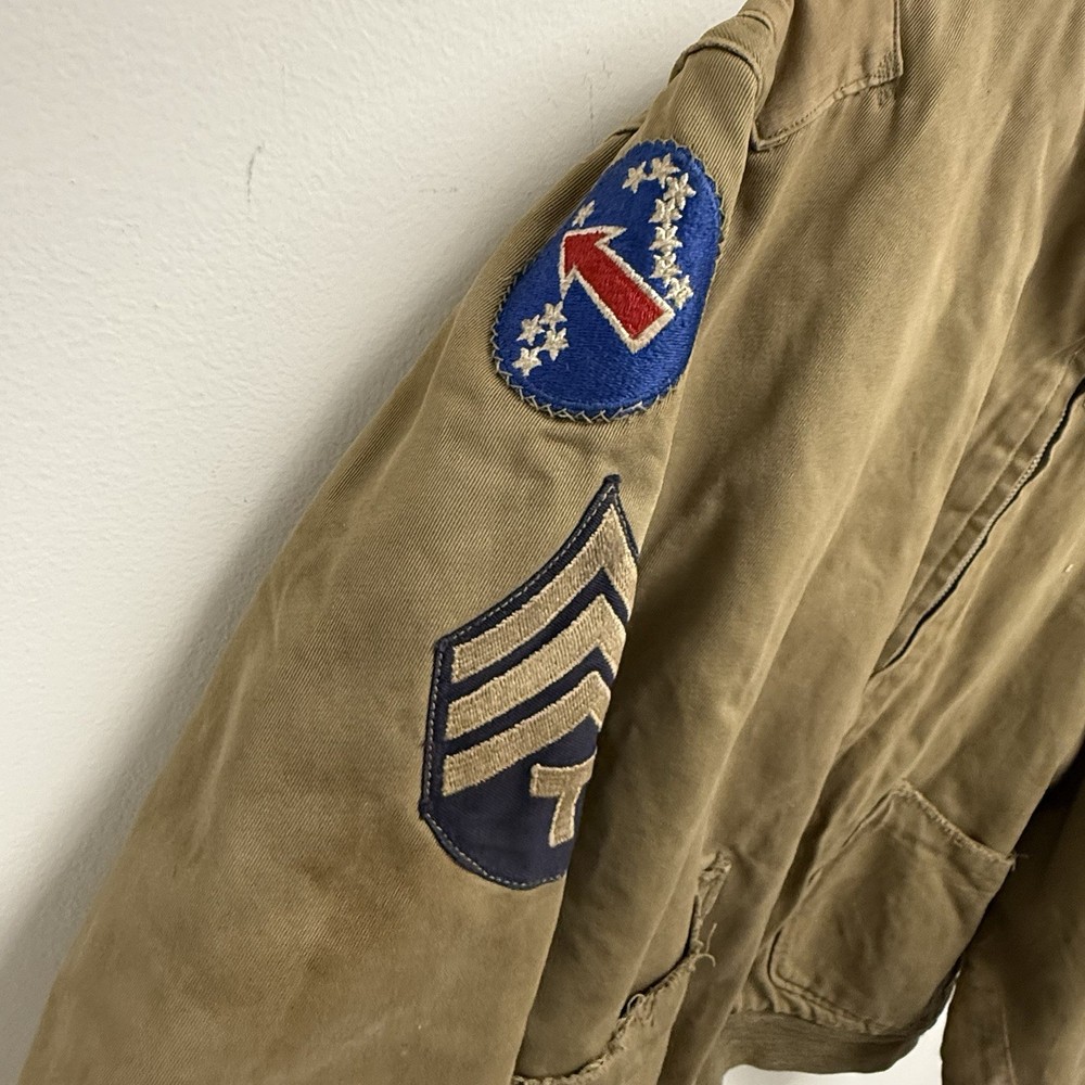 Original WWII US Army Patched 1st Pattern Tanker Jacket