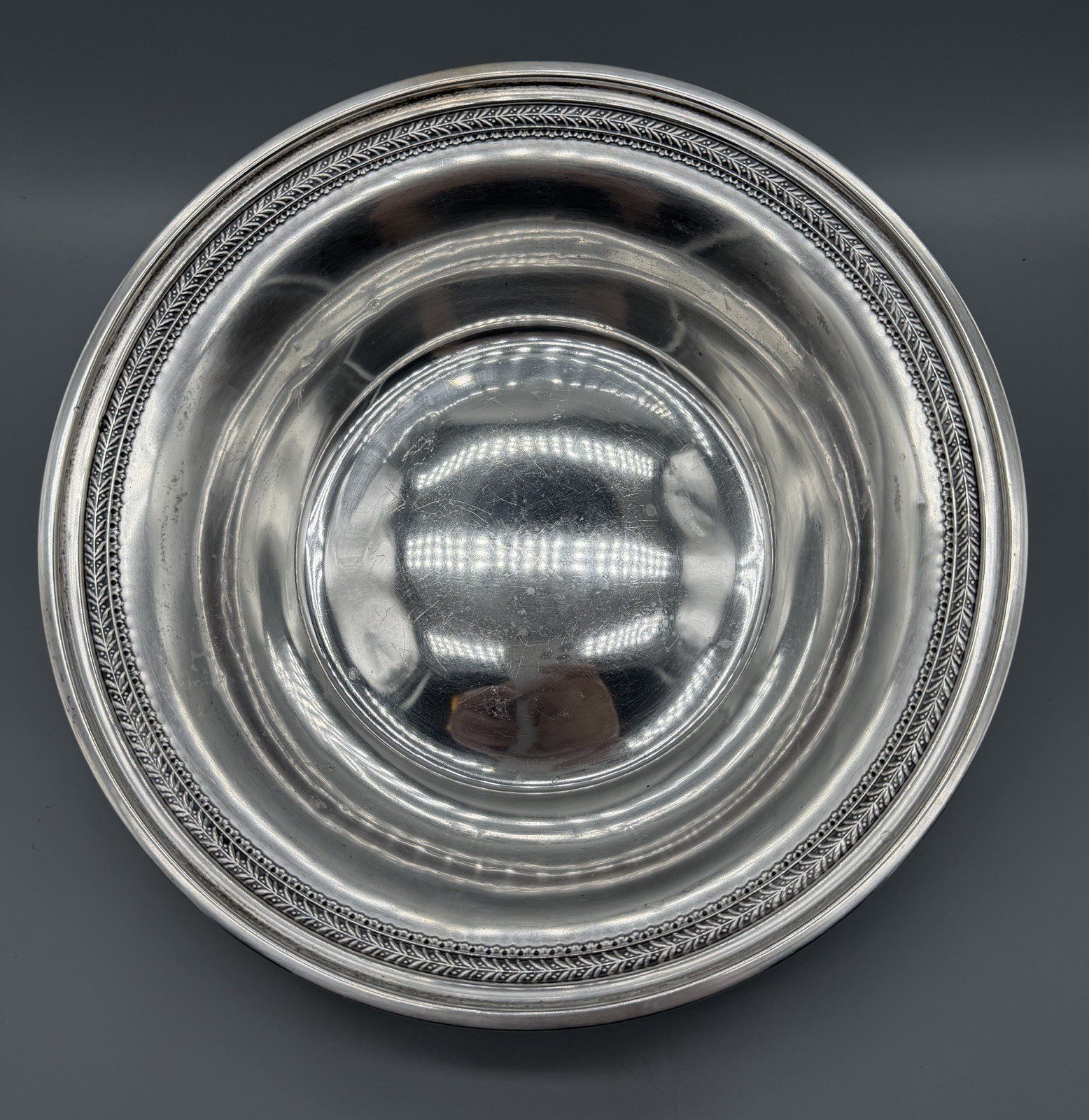 American Sterling Silver Large Shallow Bowl, 203 grams