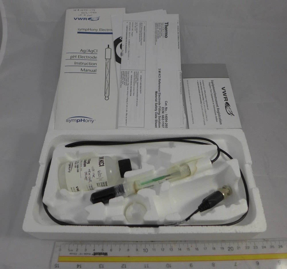 VWR pH Double Junction Glass Combo Electrode, 14231-174