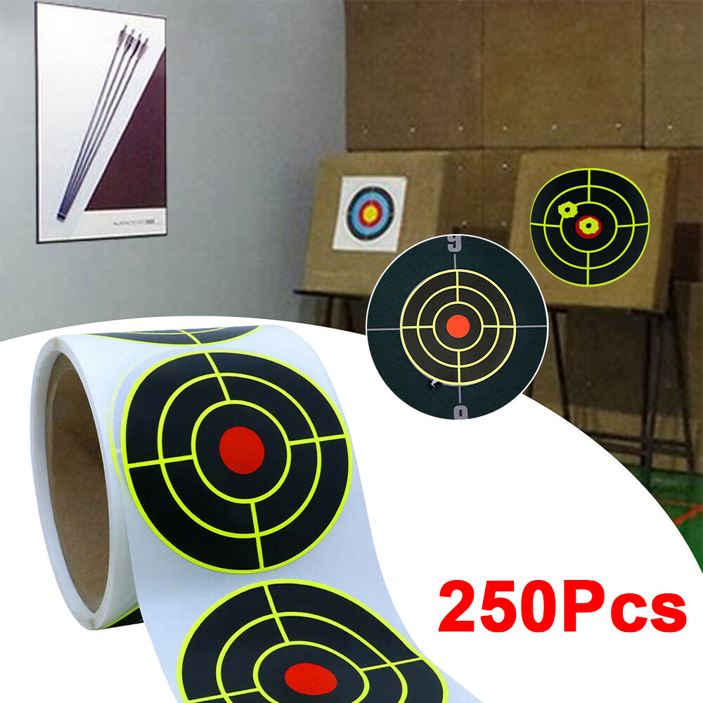 250pcs Shooting Splatter Target Stickers Roll Fluorescent Self Adhesive Paper