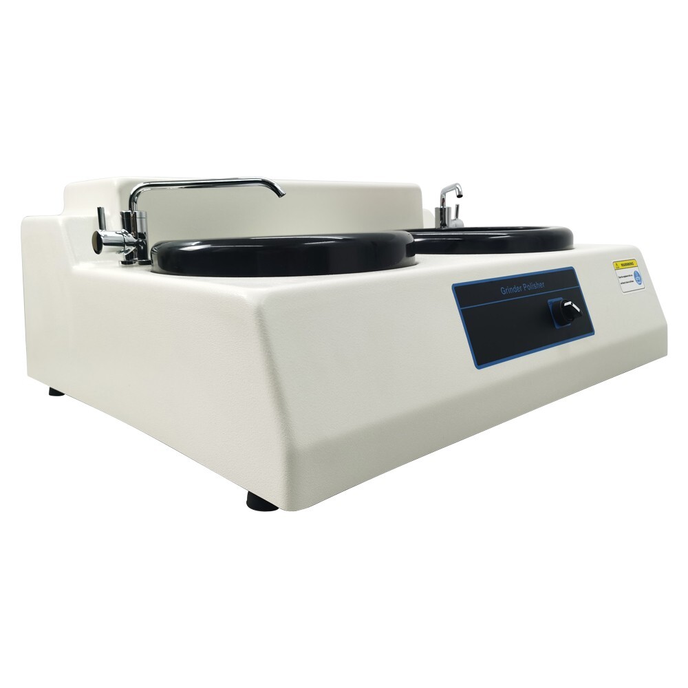 110V Double Disk Metallographic Sample Automatic Polishing Machine VariableSpeed