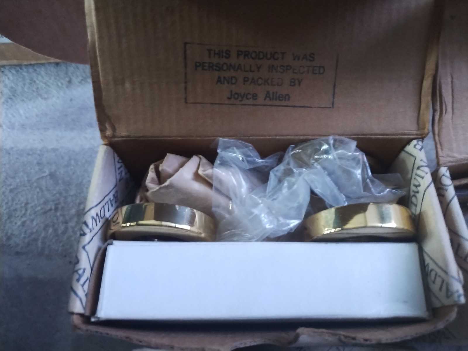 Lot Of Vintage New Old Stock BALDWIN Door HARDWARE Handles Ring Escutcheons