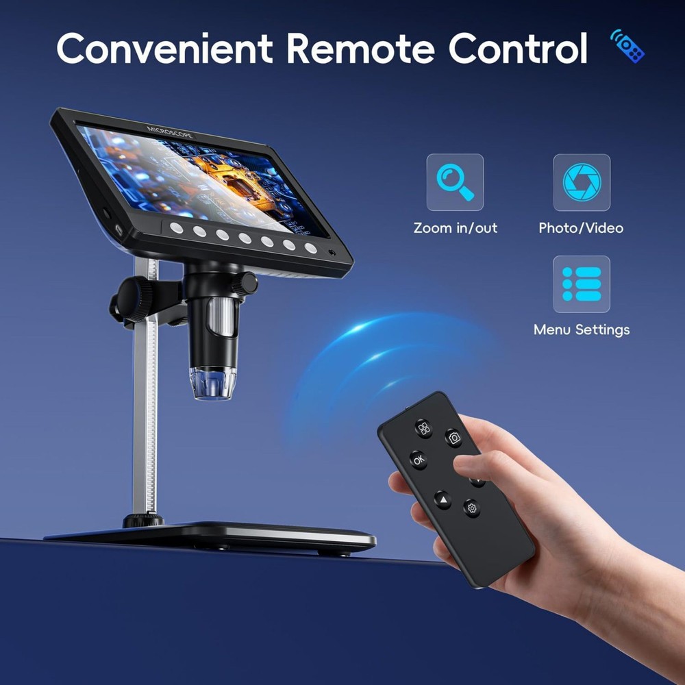 7 "IPS Screen Digital Microscope 1200X 1080P Video Focusing Camera Microscope