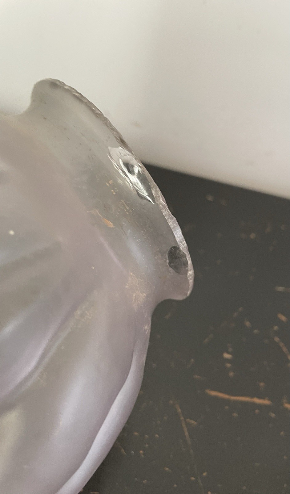 Art Deco French Ceiling Light With Hand Blown Flame Shade And Brass Fitting