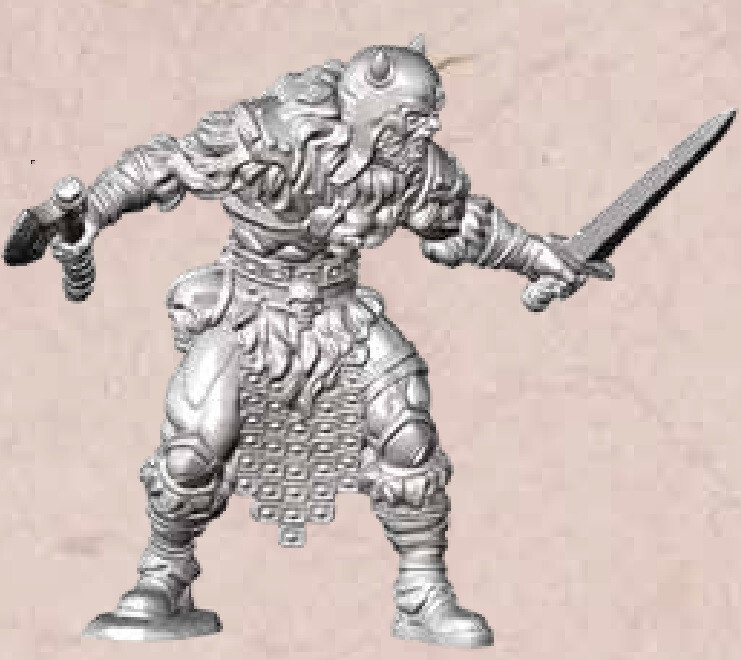 Archon Studios Dungeons&Lasers DnD Scale NPC Masked Warrior Evil Fighter Mini