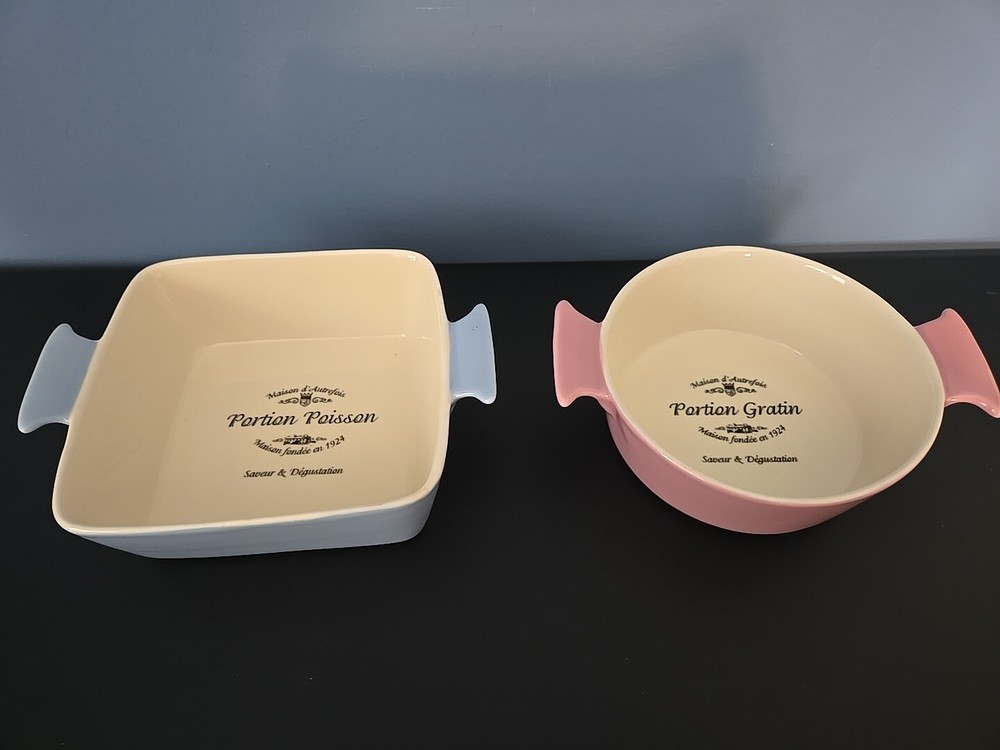 2 Portion Control Dish Ramekin Maison D'Autrefois Portion Gratin Poisson Saveur
